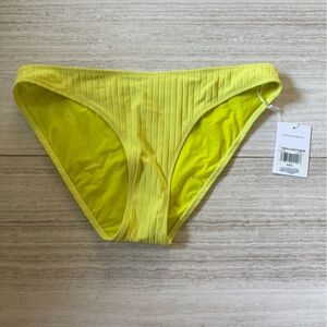 SOLID & STRIPED chartreuse Bikini Bottom Elle Ribbed.